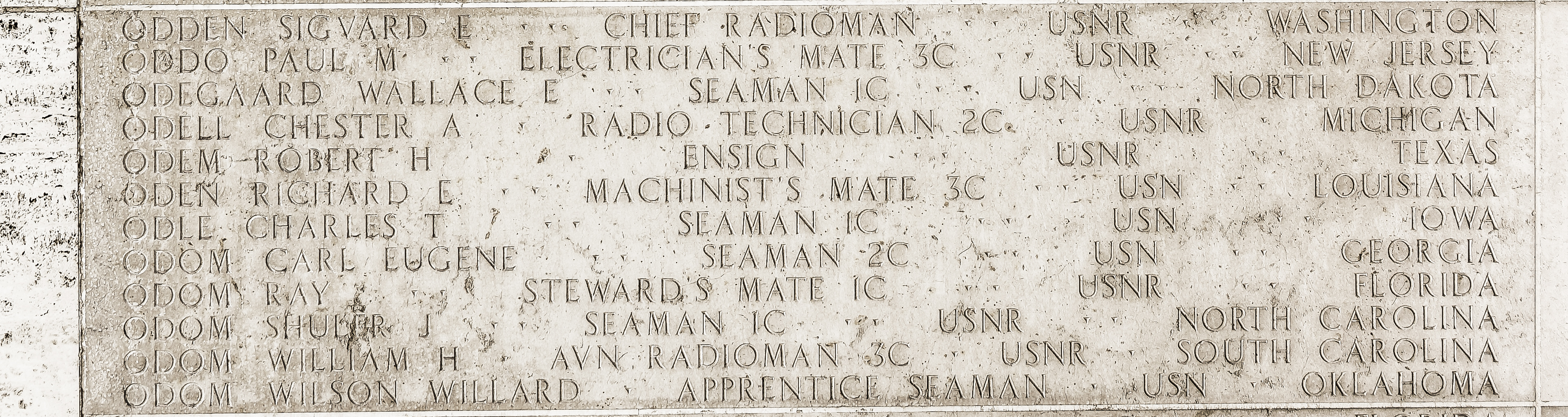 Wallace E. Odegaard, Seaman First Class